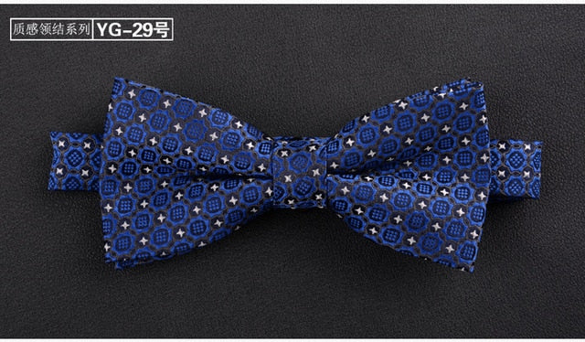 Jacquard Woven Solid Polka Dots Butterfly Bowtie