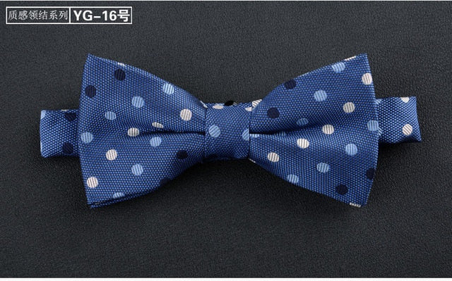 Jacquard Woven Solid Polka Dots Butterfly Bowtie