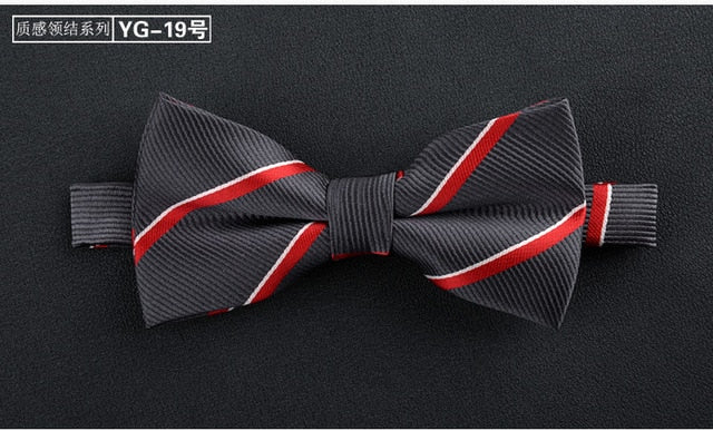 Jacquard Woven Solid Polka Dots Butterfly Bowtie