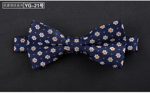 Jacquard Woven Solid Polka Dots Butterfly Bowtie