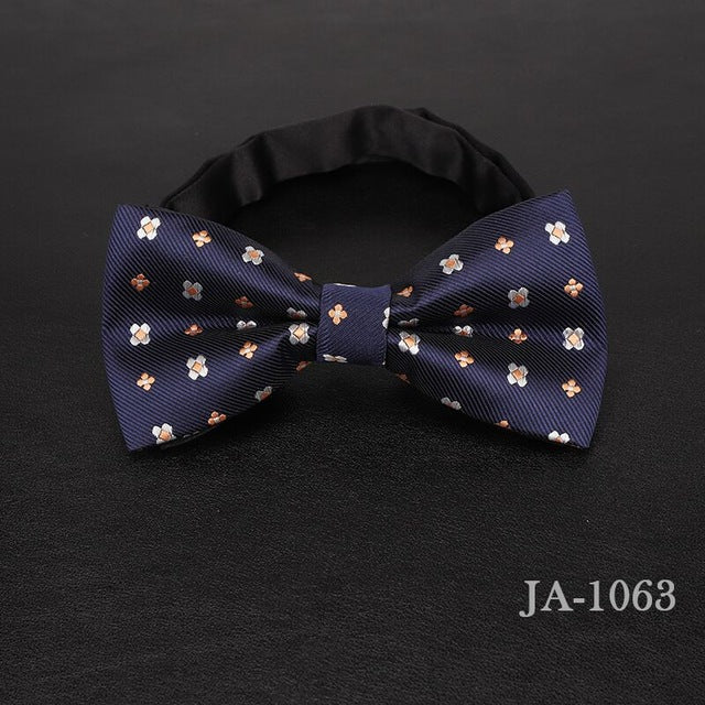 Jacquard Woven Solid Polka Dots Butterfly Bowtie