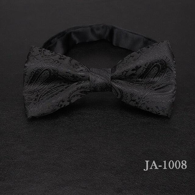 Jacquard Woven Solid Polka Dots Butterfly Bowtie