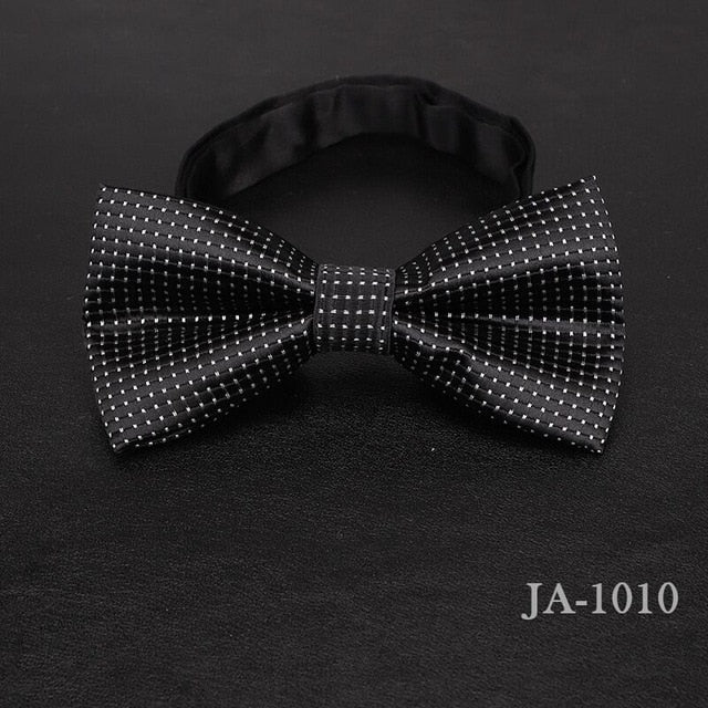 Jacquard Woven Solid Polka Dots Butterfly Bowtie