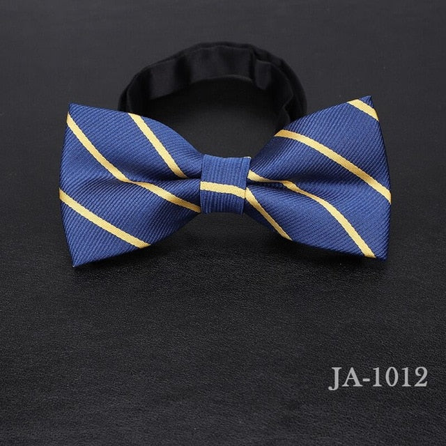 Jacquard Woven Solid Polka Dots Butterfly Bowtie