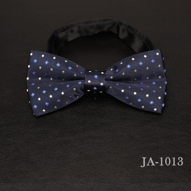 Jacquard Woven Solid Polka Dots Butterfly Bowtie