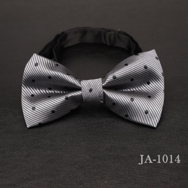 Jacquard Woven Solid Polka Dots Butterfly Bowtie