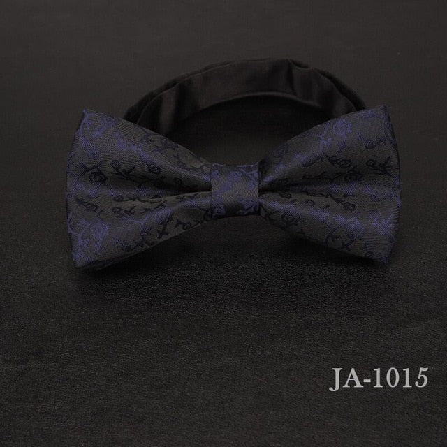 Jacquard Woven Solid Polka Dots Butterfly Bowtie