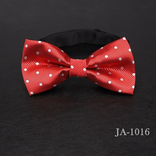 Jacquard Woven Solid Polka Dots Butterfly Bowtie