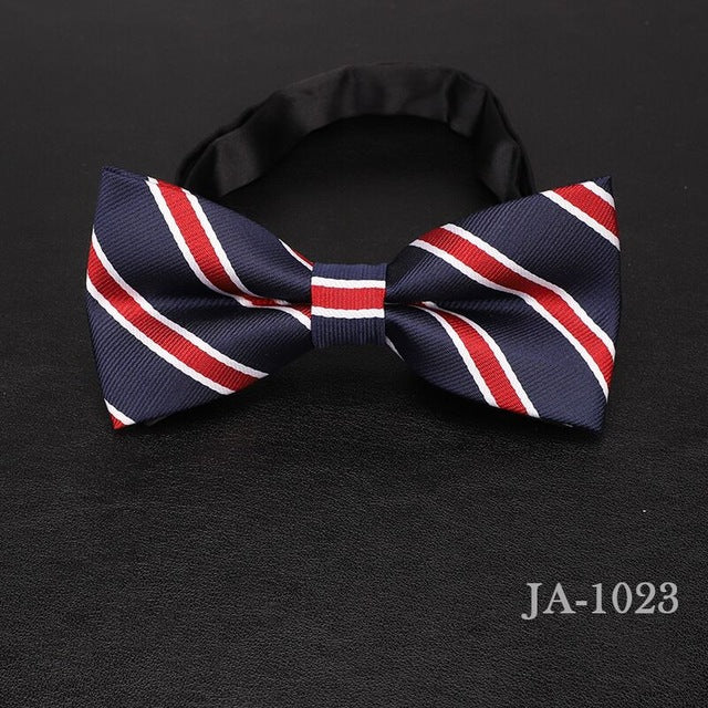 Jacquard Woven Solid Polka Dots Butterfly Bowtie