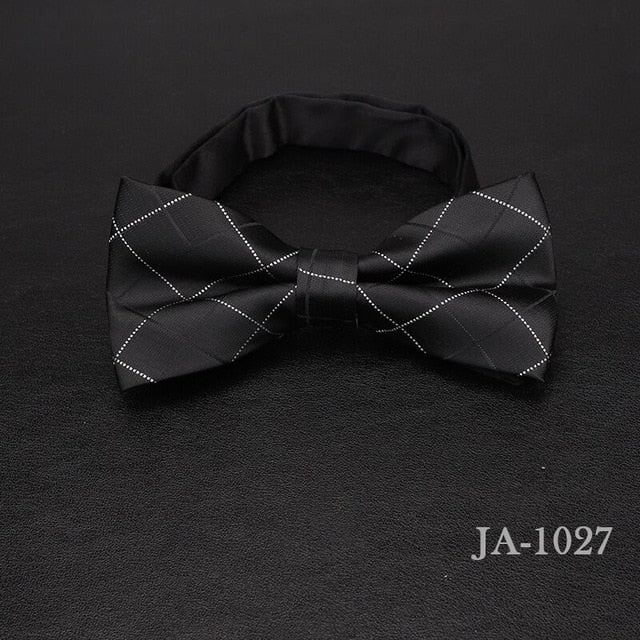 Jacquard Woven Solid Polka Dots Butterfly Bowtie