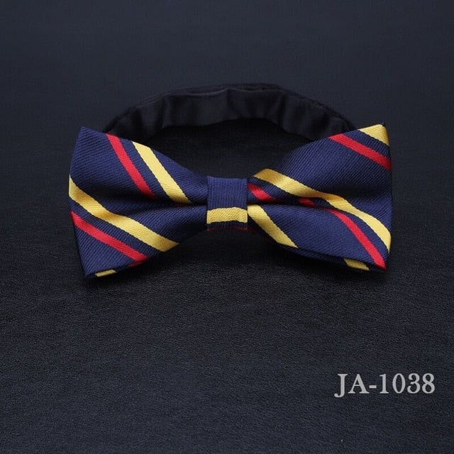 Jacquard Woven Solid Polka Dots Butterfly Bowtie