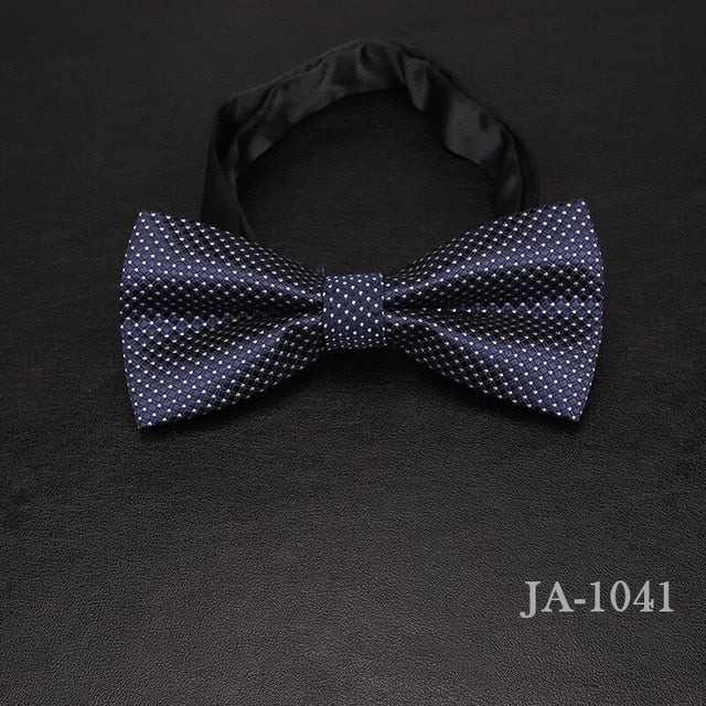 Jacquard Woven Solid Polka Dots Butterfly Bowtie