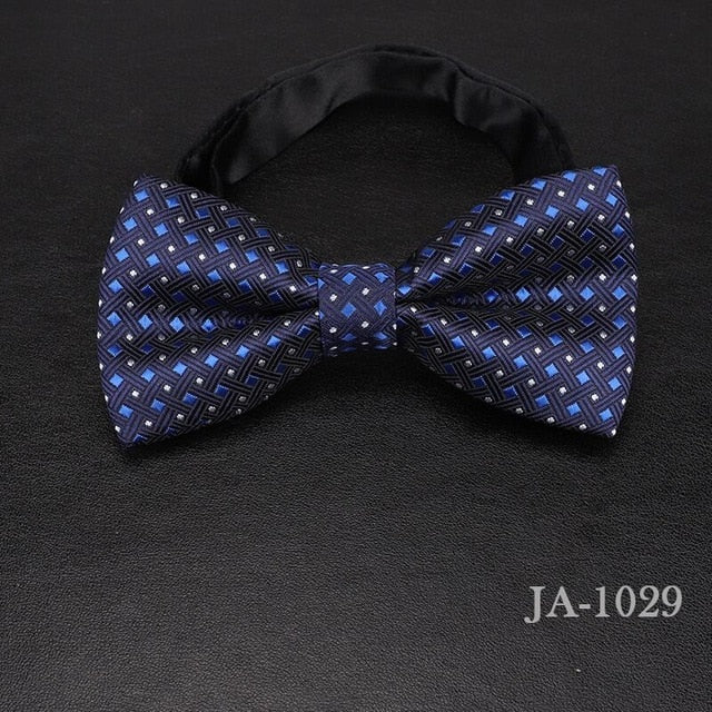 Jacquard Woven Solid Polka Dots Butterfly Bowtie