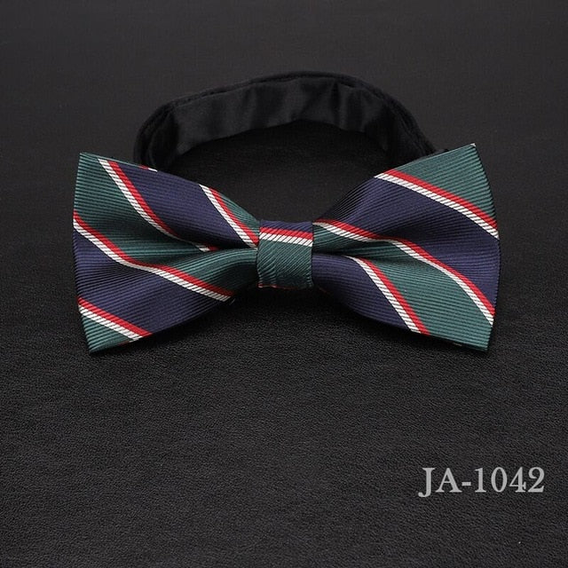 Jacquard Woven Solid Polka Dots Butterfly Bowtie