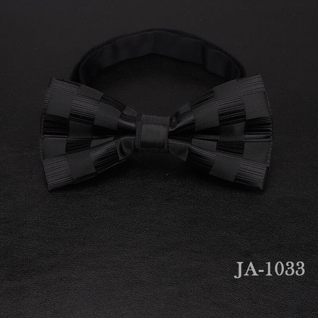 Jacquard Woven Solid Polka Dots Butterfly Bowtie