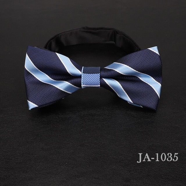 Jacquard Woven Solid Polka Dots Butterfly Bowtie
