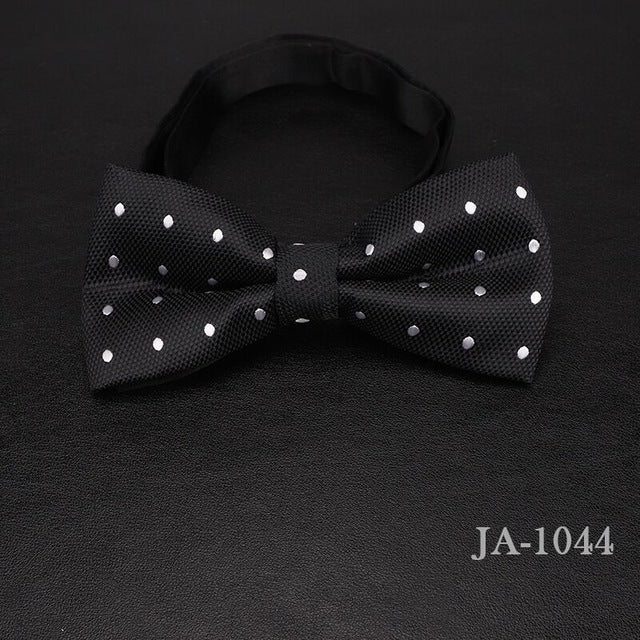 Jacquard Woven Solid Polka Dots Butterfly Bowtie
