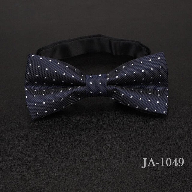 Jacquard Woven Solid Polka Dots Butterfly Bowtie