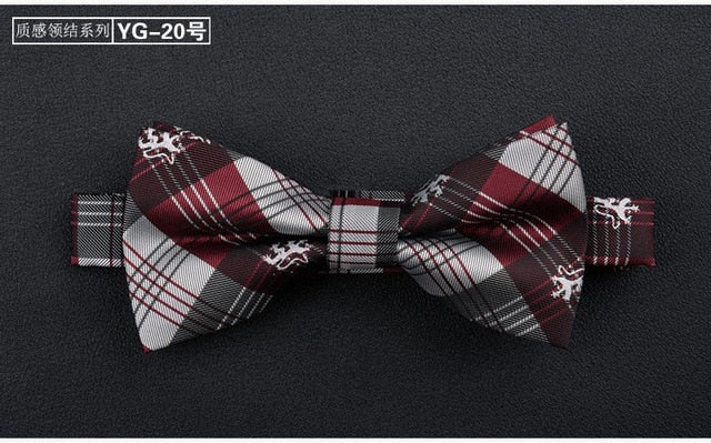 Jacquard Woven Solid Polka Dots Butterfly Bowtie