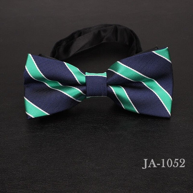 Jacquard Woven Solid Polka Dots Butterfly Bowtie