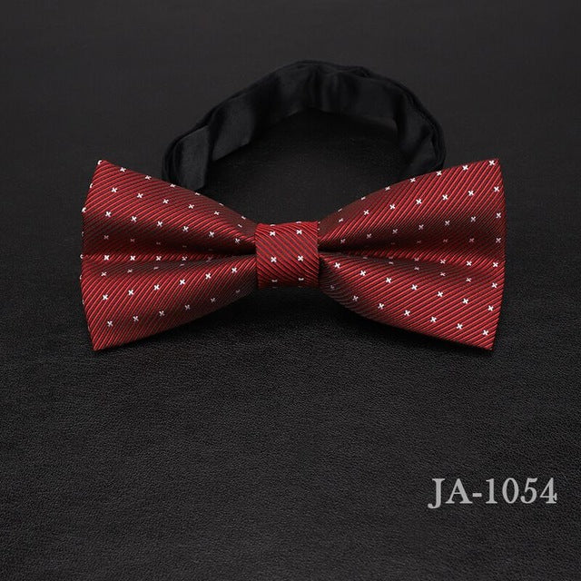 Jacquard Woven Solid Polka Dots Butterfly Bowtie