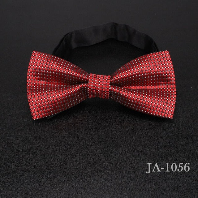 Jacquard Woven Solid Polka Dots Butterfly Bowtie