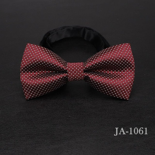 Jacquard Woven Solid Polka Dots Butterfly Bowtie