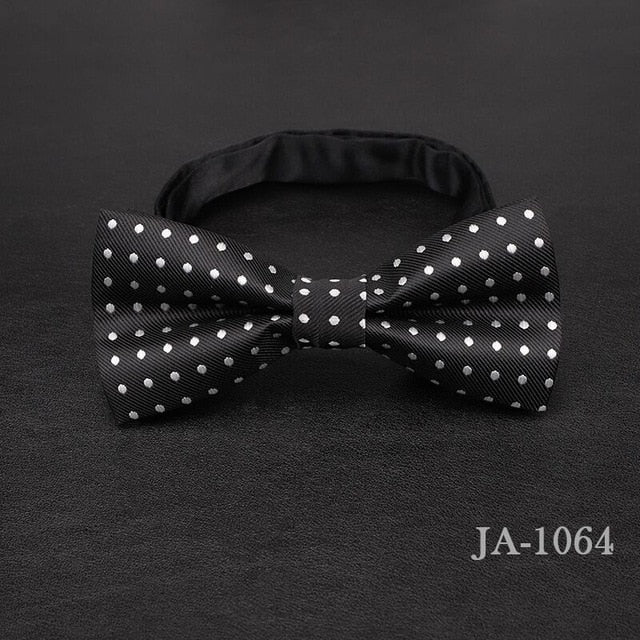 Jacquard Woven Solid Polka Dots Butterfly Bowtie