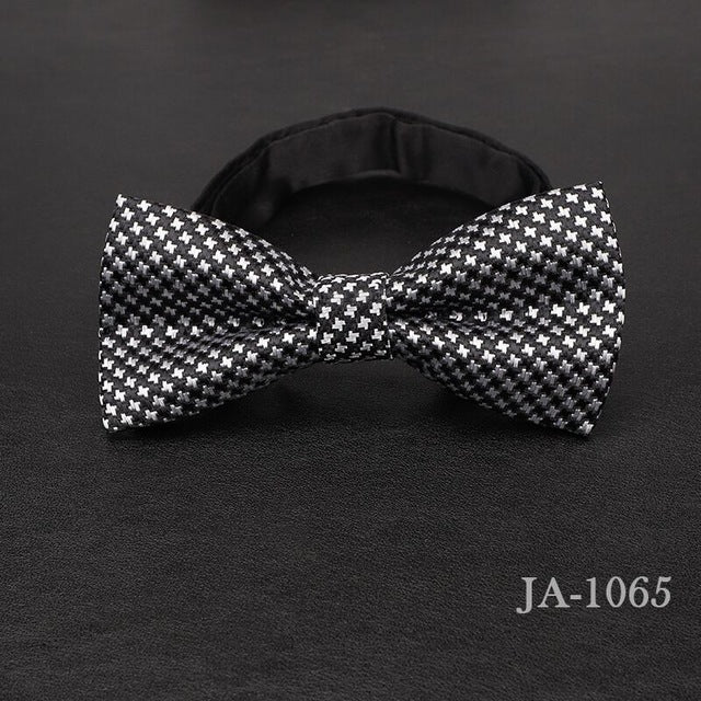 Jacquard Woven Solid Polka Dots Butterfly Bowtie