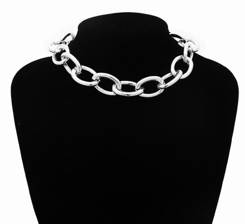 Vintage Chunky Chain Choker Necklace