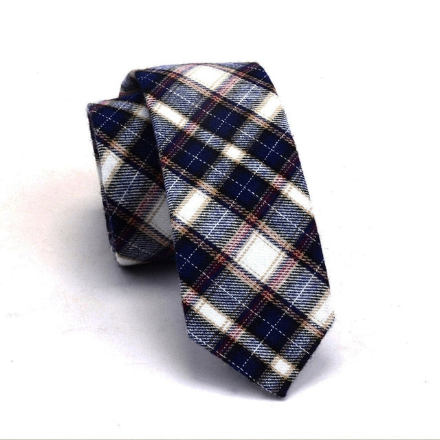 Mens Cotton Slim Ties Striped Fashion Casual