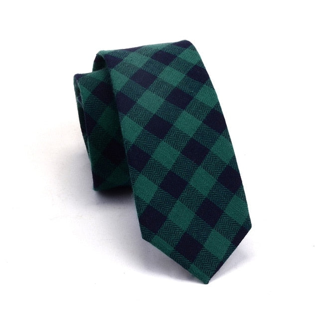 Mens Cotton Slim Ties Striped Fashion Casual