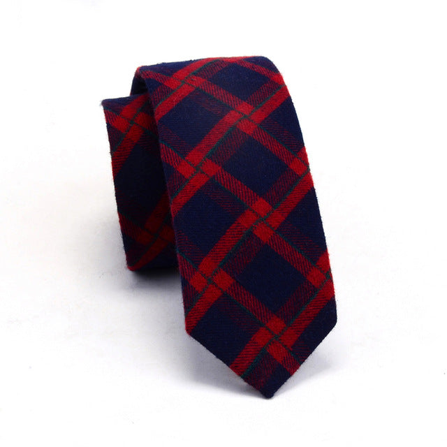 Mens Cotton Slim Ties Striped Fashion Casual