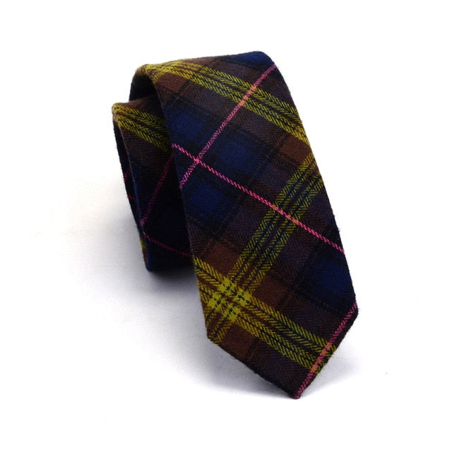 Mens Cotton Slim Ties Striped Fashion Casual