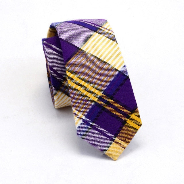 Mens Cotton Slim Ties Striped Fashion Casual