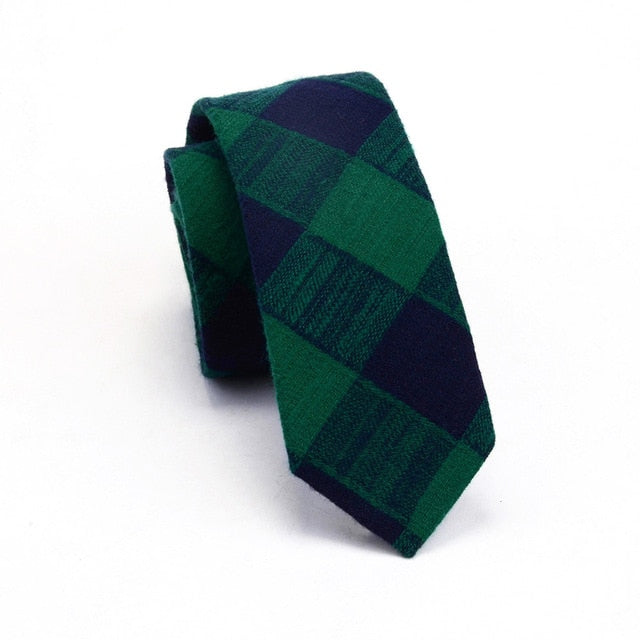 Mens Cotton Slim Ties Striped Fashion Casual