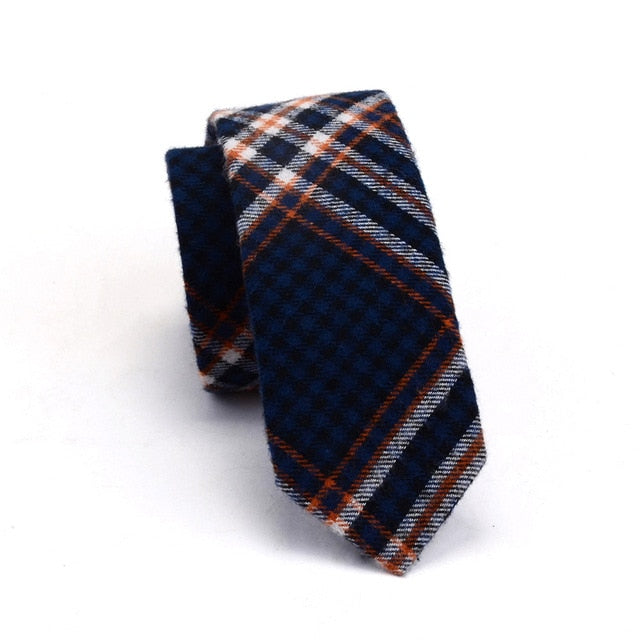 Mens Cotton Slim Ties Striped Fashion Casual
