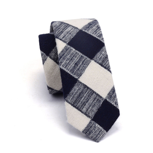 Mens Cotton Slim Ties Striped Fashion Casual