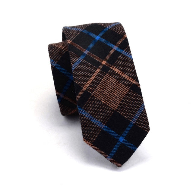 Mens Cotton Slim Ties Striped Fashion Casual