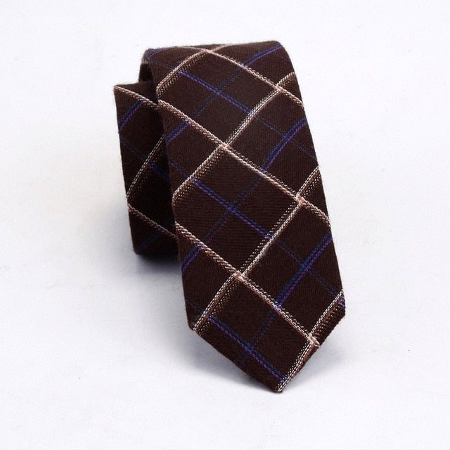 Mens Cotton Slim Ties Striped Fashion Casual