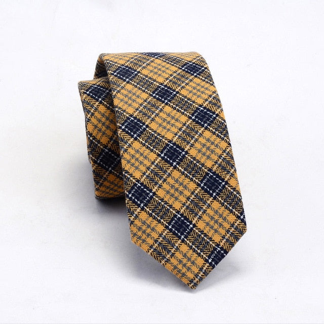 Mens Cotton Slim Ties Striped Fashion Casual