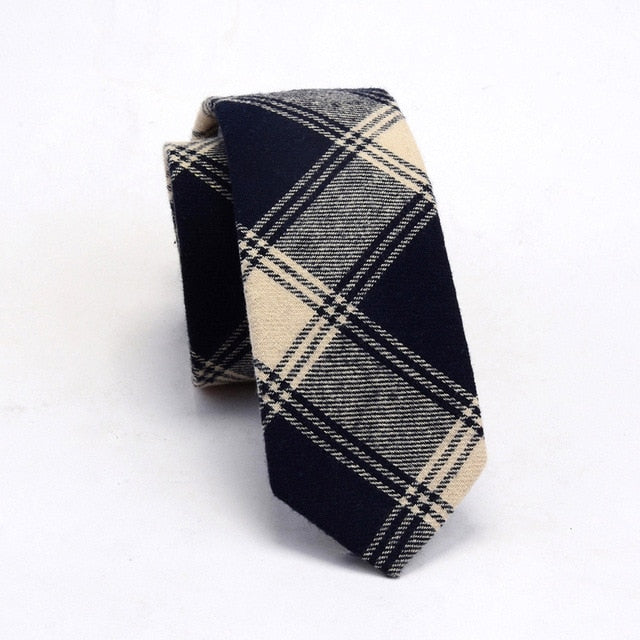 Mens Cotton Slim Ties Striped Fashion Casual