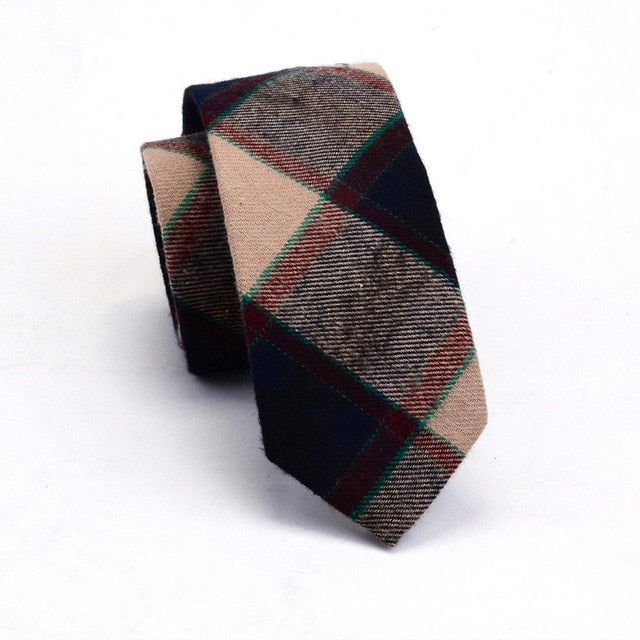 Mens Cotton Slim Ties Striped Fashion Casual