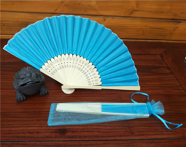 100pc Personalized Silk Hand Fan Favors