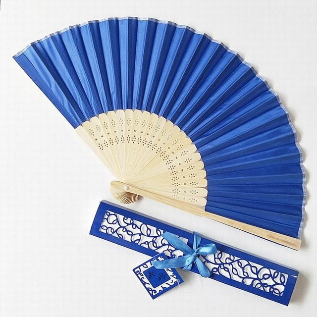 100pc Personalized Silk Hand Fan Favors