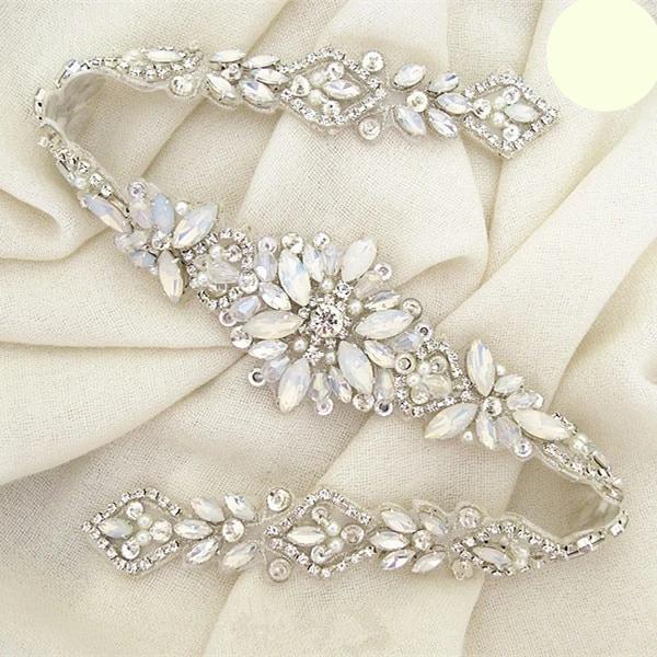 Silver Rhinestone Applique Bridal