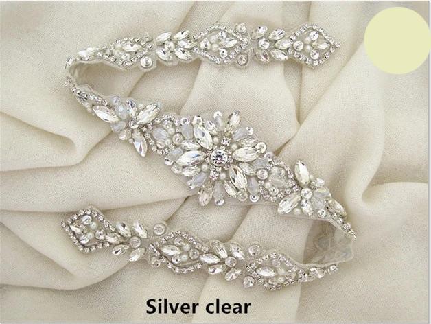 Silver Rhinestone Applique Bridal