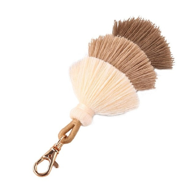 Colorful Pom Pom Tassel Key Chain