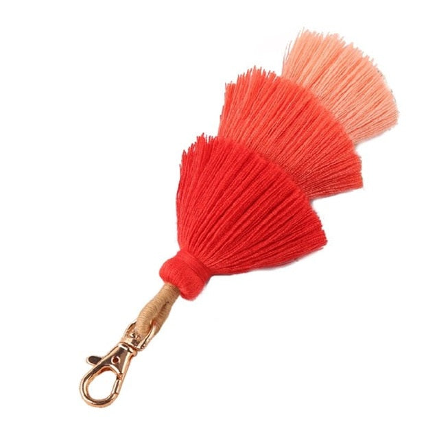 Colorful Pom Pom Tassel Key Chain