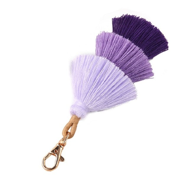 Colorful Pom Pom Tassel Key Chain